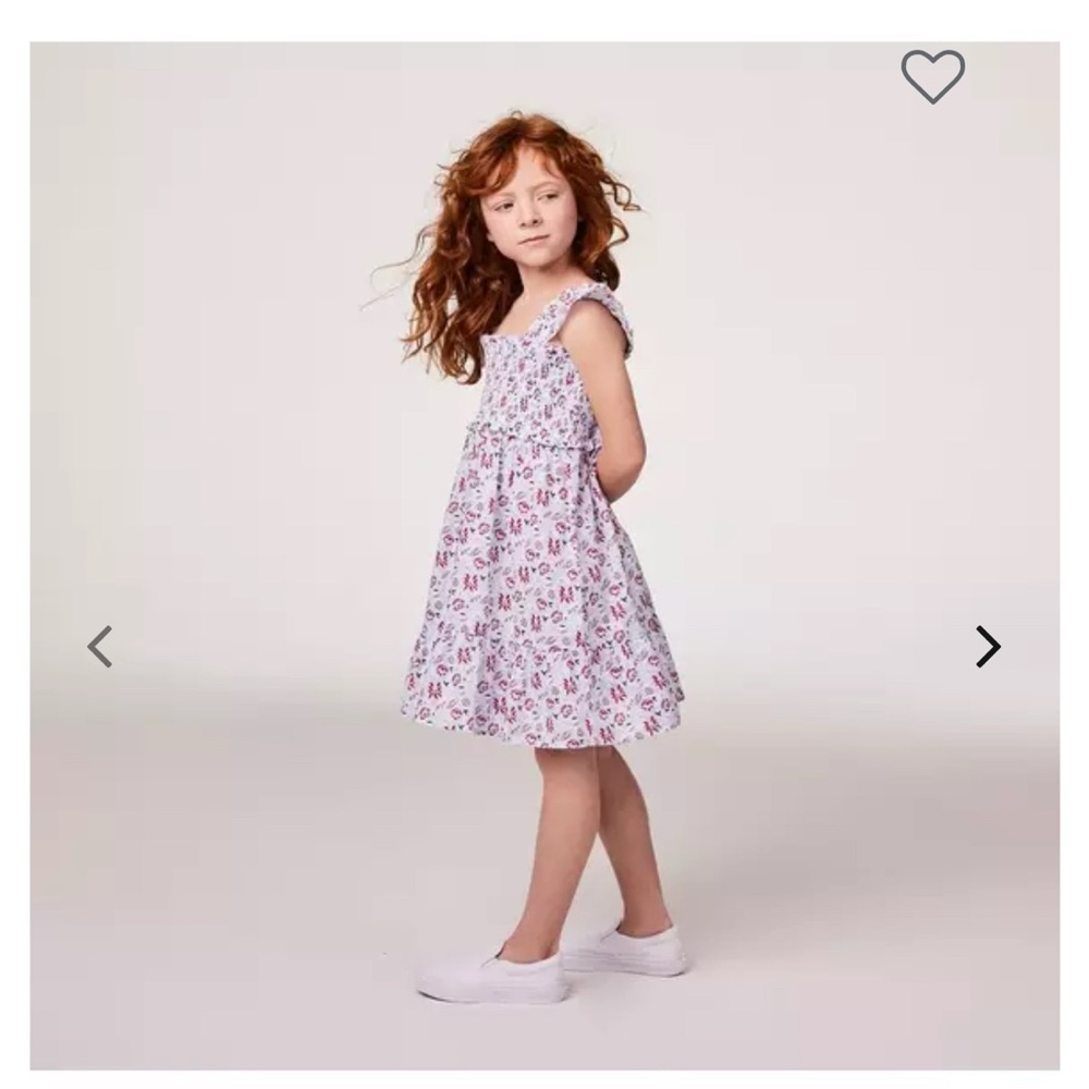 Janie and Jack Girls Emily Floral Smocked Sundress Sz 8